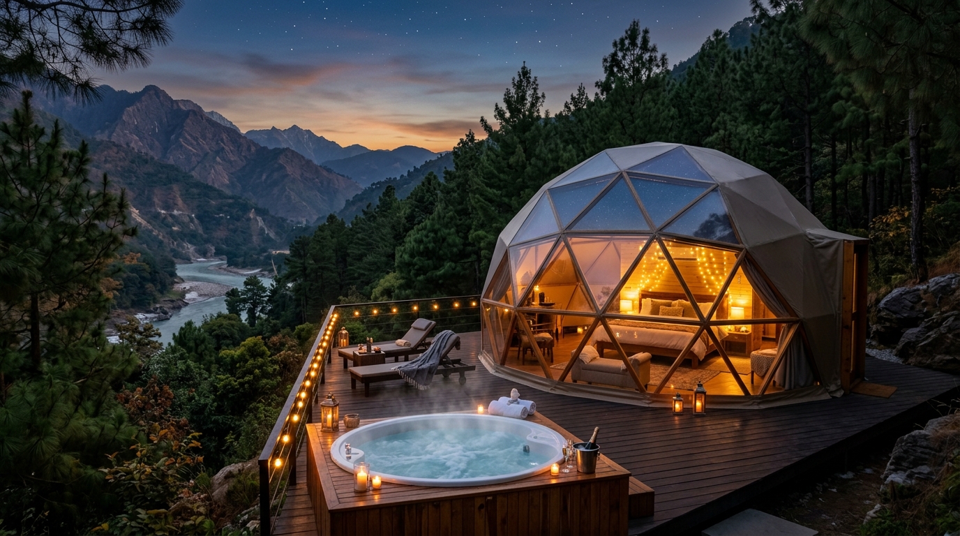 Glacier Luxury Geodesic Dome Stay & Stargazing Rishikesh